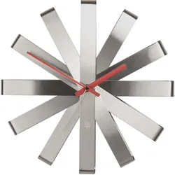UMBRA Wanduhr RIBBON 30 cm Edelstahl mattiert