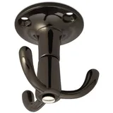 SO-TECH® Klapphaken Drehhaken TROMSO 53 x 50 mm Sockel Ø 40 mm 3-fach Haken aus Aluminium, (5-St) schwarz