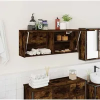 VidaXL Bad-Wandschrank Räuchereiche 100x25x40 cm Holzwerkstoff