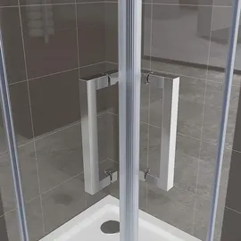 iflair i-flair Duschkabine 80x80x180 cm aus 6 mm Sicherheitsglas in Chromoptik - Dk62
