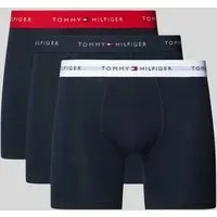 Trunks mit elastischem Bund im 3er-Pack, Marine, S