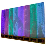 JVmoebel Wandpaneel Wandpaneel LED Wasserwand Wasser Wände Wasser Blasen 400x250cm, (1-tlg) Made in Europa weiß