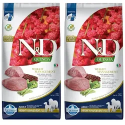 Farmina N&D Quinoa für Hunde WEIGHT MANAGEMENT LAMB 2x7kg