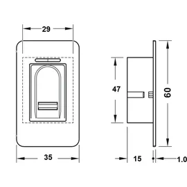 Idencom Fingerscanner BioKey Mini X APP Edelstahl