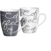 Flirt by R&B 6er Set Ritzenhoff & Breker Kaffeebecher Cornello 330 ml Porzellan Grau M (Medium)
