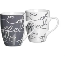 Flirt by R&B 6er Set Ritzenhoff & Breker Kaffeebecher Cornello 330 ml Porzellan Grau M (Medium)