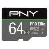 PNY microSDXC Pro Elite 64 GB Class 10 UHS-I A1 V30 + SD-Adapter
