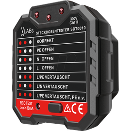 VA-LABs VAL SDT0010 - Steckdosentester mit RCD-Prüfung