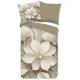 Muller Textil Artdeco Blumen Beige 155 x 220 cm + 2 x 80 x 80 cm