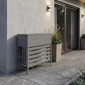 MCW Aluminium Verkleidung für Klimaanlage/Wärmetauscher MCW-P94 110x96x43cm Grau