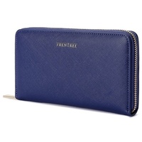 Frentree Frentree® Clutch Geldbörse Damen - Portemonnaie Damen 100% mit 16 Kartenfächern und Smartphonefach Herbst- und Winterfarben - Royalblau