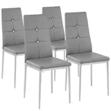 Tectake tectake® Esszimmerstuhl, gepolstert mit Glitzersteinen