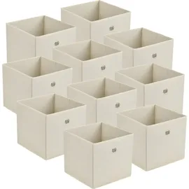 [en.casa] Faltbox 30 x 30 x 28 cm 10-tlg. Beige