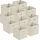 [en.casa] Faltbox 30 x 30 x 28 cm 10-tlg. Beige