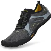 SAGUARO Barfuss Schuhe Damen Barfußschuhe Herren Zehenschuhe rutschfest Atmungsaktive Barefoot Shoes Indoor & Outdoor Barfussschuhe mit Breiter Zehenbox & Zero Drop Solhe, Upgrade Schwarz, 40 EU - 40 EU