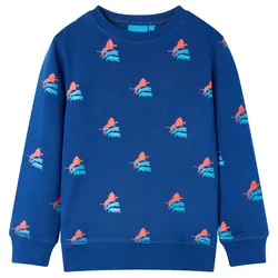Kinder-Sweatshirt Dunkelblau – Größe 116, weiche Qualität mit Löwen-Print - 116