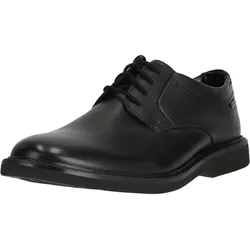 Schnürschuh CLARKS "Atticus", Herren, Gr. 46, schwarz, Leder, elegant, Schuhe, mit GORE-TEX-Technologie