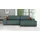A&J MöbelLand Ecksofa TOR mit Schlaffunktion. Farbe: Azur. - Blau