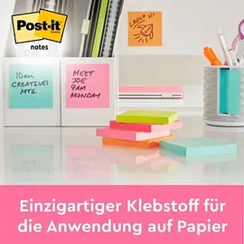 Post-it Post-it® Poptimistic Collection Haftnotizen farbsortiert, 6 Blöcke