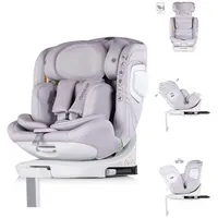 Chipolino Kindersitz Clima Air i-Size (40-150 cm) Isofix Lüftungs-Heizfunktion hellgrau