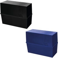 Herlitz 50028191 Karteikasten A5, leer, farbig sortiert - keine