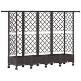 vidaXL Hochbeet mit Rankgitter und Dach 202,5 x 40 x 127 cm Braun