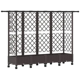 vidaXL Hochbeet mit Rankgitter und Dach 202,5 x 40 x 127 cm Braun