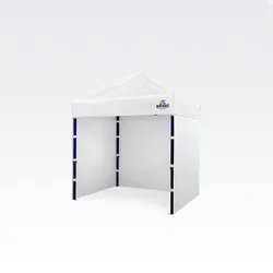 Partyzelte 2x2m - mit 3 Wänden - Weiß