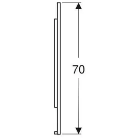Geberit Option Plus 135x70cm, Alu elox., dir./ind. Beleucht.