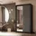 masseno Schwebetürenschrank LAMELLO 120 x 216 x 61 cm Schwarz