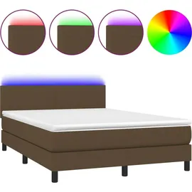 vidaXL Boxspringbett 140 x 200 cm H2 Braun
