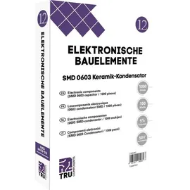 TRU Components T1806P021 Keramik-Kondensator Sortiment SMD 0603 50 V 5 % (L x B) 1.6 mm x 0.8 mm 1000 Teile Tape cut