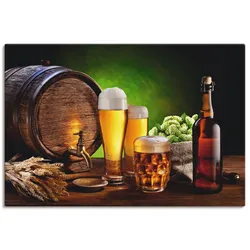 Artland Wandbild »Bier Stillleben«, Getränke, (1 St.), als Alubild, Leinwandbild, Wandaufkleber oder Poster in versch. Größen Artland Farbe Bild(er): braun