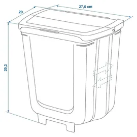 PRO PLUS Abfalleimer 8 l Faltbar
