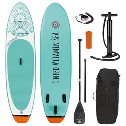 EASYmaxx Inflatable SUP-Board Stand Up Paddle Board – komplett Set, 300 cm, 110kg, inkl. Paddle und Zubehör