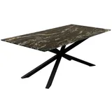 MAGNA Atelier Esstisch SPIDER aus ECHTEM MARMOR, Dining Table, nachhaltig, Naturstein, Exclusive Line, 200x100x75cm schwarz 160 cm x 75 cm