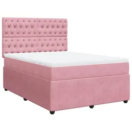 vidaXL Boxspringbett 140 x 200 cm Rosa