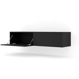BIM Furniture Bingo TV-Lowboard 30 cm x 40 cm x 140 cm Schwarz/MDF, Spanplatte