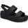 Crocs Brooklyn Low Wedges Plateau Sandalen, Schwarz, 34/35 EU