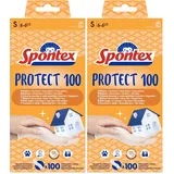 Spontex Protect Einmalhandschuhe aus Vinyl, ungepudert und latexfrei, vielseitig einsetzbar, in praktischer Spenderbox, Größe S, 200er Pack