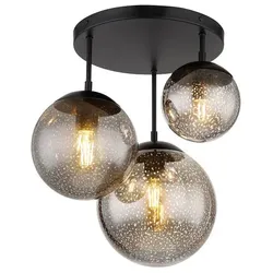 Deckenleuchte Metall Schwarz Matt, 3Xe27 Led Deckenleuchte Metall Schwarz Matt, 3X E27 Led