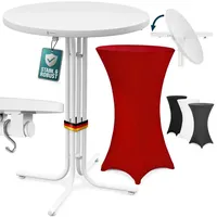 CASARIA Stehtisch Ø 70 cm Rot
