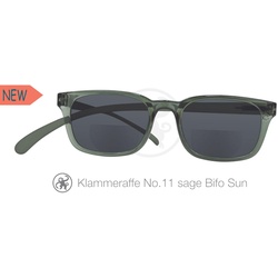 Lesebrille No.11 Klammeraffe SUN Bifokal sage
