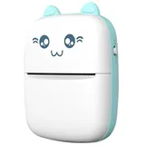 Tragbarer Mini-Thermodrucker für Fotos C9 in Blau, 1200 mAh. 200 DPI