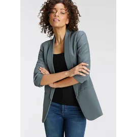 Only Kurzblazer »ONLELLA – Femininer Blazer mit 3/4-Ärmeln und Raffung« regular fit, casual, Web, Kunstfaser, V-Ausschnitt ONLY Night Sky
