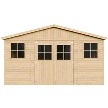 TIMBELA Gartenhaus 4,18 x 4,20 m Beige
