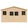 TIMBELA Gartenhaus 4,18 x 4,20 m Beige