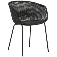 House Doctor Sessel Hapur, Polyrattan, Schwarz