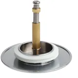 Hefty 72 mm Messing-Badewannenstopper mit Silikon und verstellbarem Design