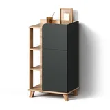 livinity® Marano Unterschrank 50 x 90 x 35 cm Anthrazit/Grau